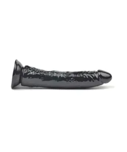 Black realistic dildo with suction cup