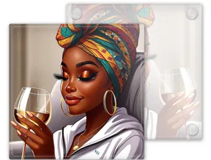 Friday Night Vibes Glass Coasters, Set of 4