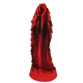 Red Dragon Scale Fantasy Silicone Dildo ''7.88''  - 6'' Girth, 6.7'' Insertable, St