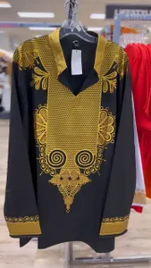 African Royal Gold Printed Top