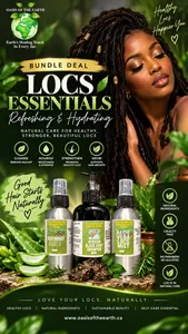 Locs Essentials Bundle - African Black Soap, Herbal Nourishing Scalp Oil and Herbal Hydrating Locs Refresher Mist