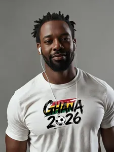 FIFA WORLD CUP 2026 - GHANA- FIFA WORLD CUP TSHIRTS - UNISEX(MEN & WOMEN) REGULAR TSHIRTS.  Sizes -2XL - 4XL - Add $4