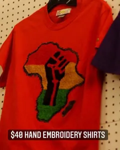 Hand Embroidery Shirt-Red