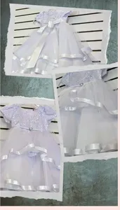Satin Trimmed Dress (Girls)