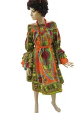 Afro off shoulder short dress