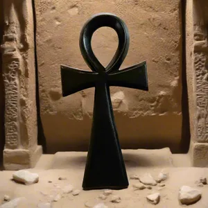 Handcrafted Black Ankh Wall Art, Cedar Wood, Made in Ghana